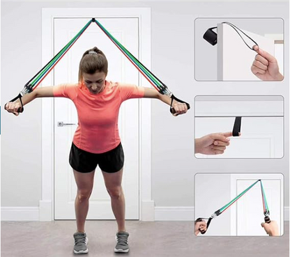 KIT DE BANDAS TUBULARES DE ENTRENAMIENTO + GUÍA PRACTICA DE EJERCICIOS CON TUS BANDAS