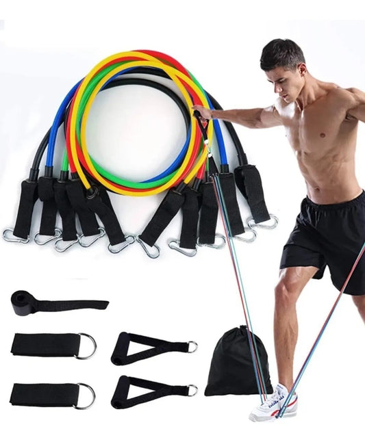 KIT DE BANDAS TUBULARES DE ENTRENAMIENTO + GUÍA PRACTICA DE EJERCICIOS CON TUS BANDAS